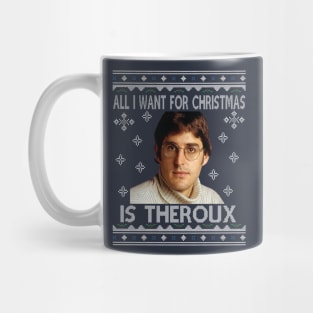 All I Want For Christmas Is Louis Theroux Knit Pattern Mug